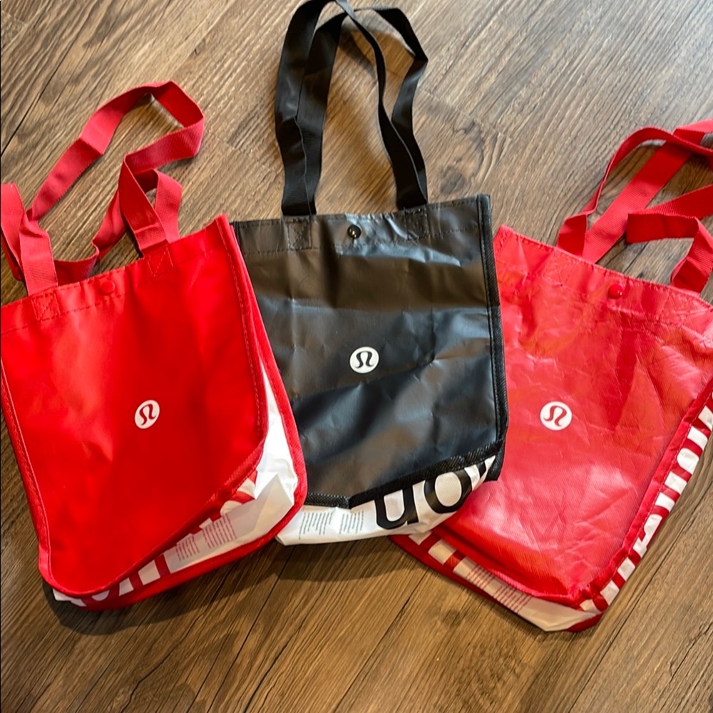 Lululemon Reusable Small Tote Bags (3 pack)